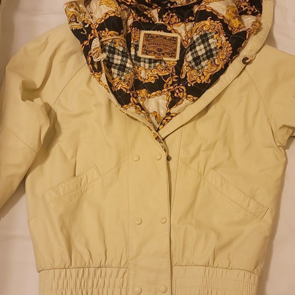 Vintage otello pelle‎ leather jacket size medium